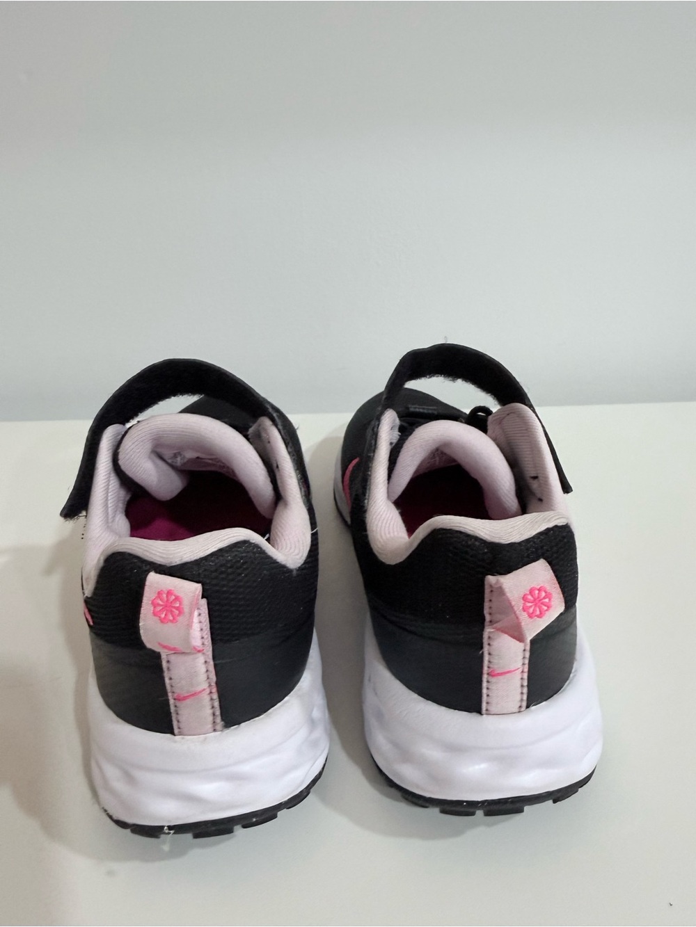 Nike Kids Black and Hot Pink Velcro Sneakers - Picture 3 of 7